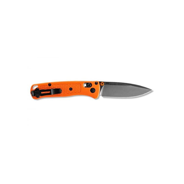 Benchmade Mini Bugout Non-Serrated Drop Point - Axis Lock/Thumb Stud - Image 3